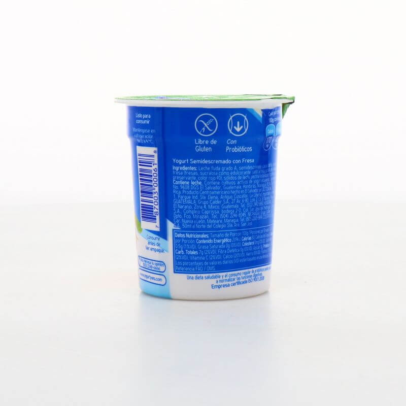 ¿Qué ingredientes contiene un yogurt?