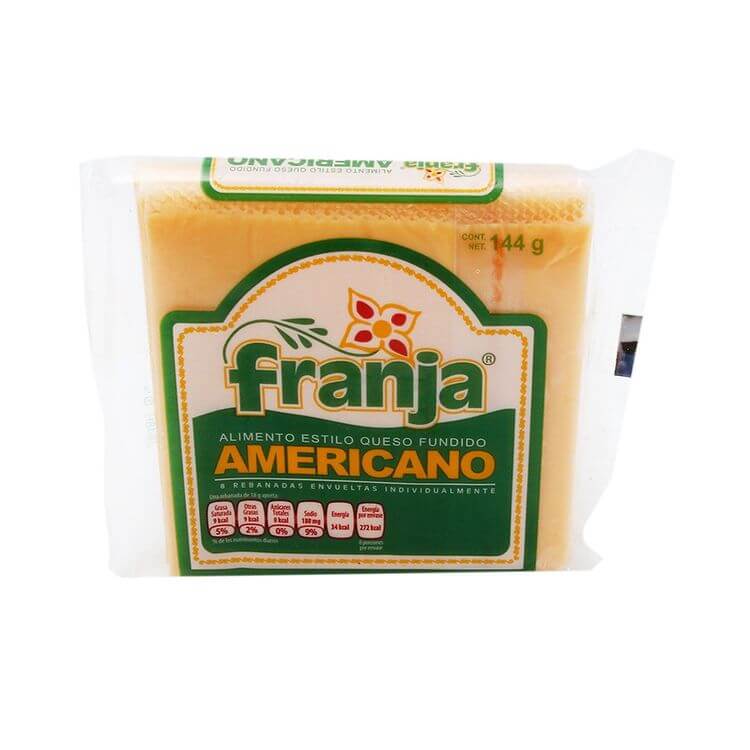 ¿Qué queso es el tipo americano?