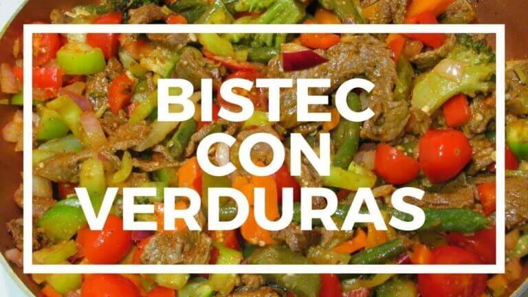 Receta de bistec con verduras