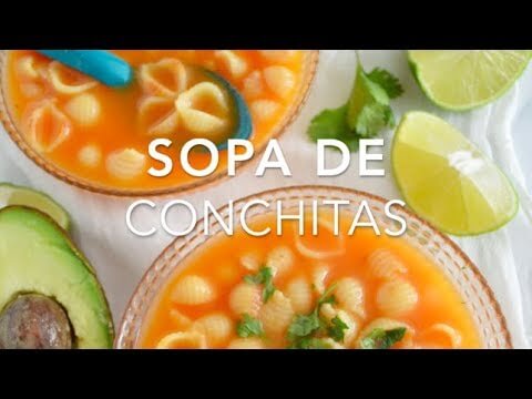 Receta sopa de conchitas