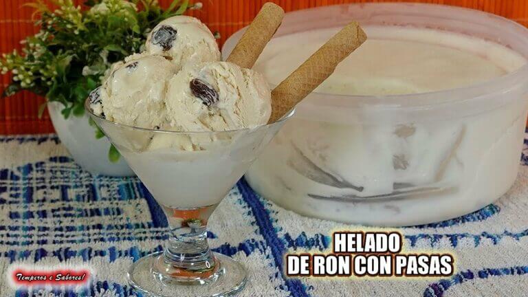 Disfruta de un delicioso helado de ron con pasas ¡convierte tus postres en una fiesta!