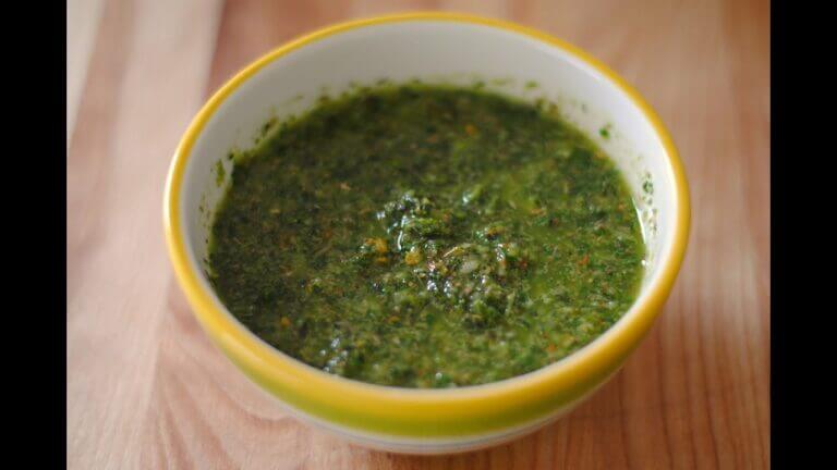 Chimichurri verde receta