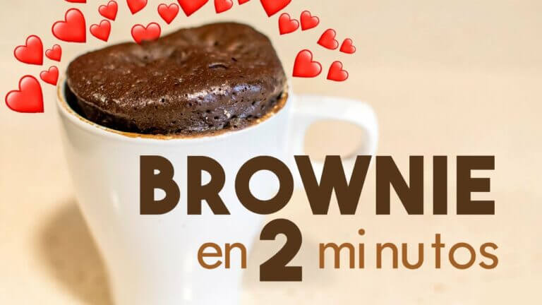 Receta brownie en una taza