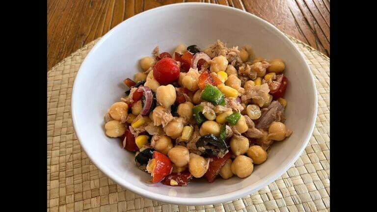 Atun ensalada de garbanzos