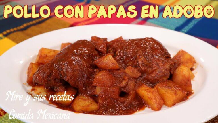 Pollo con papas en adobo