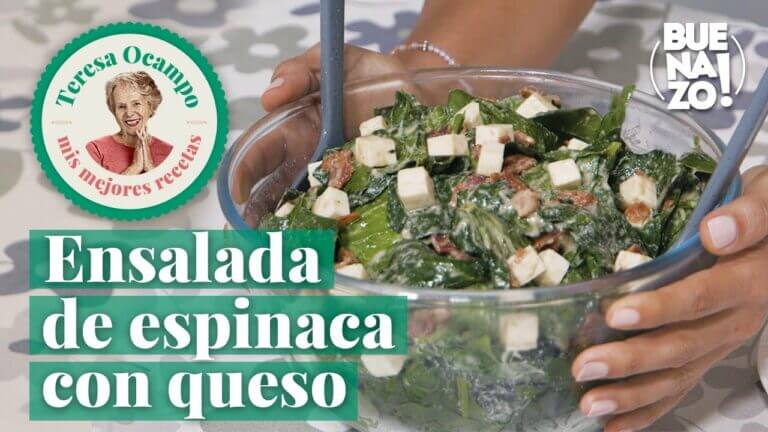 Ensalada de espinaca y queso