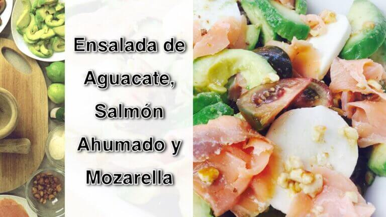 Ensalada de salmon ahumado con aguacate