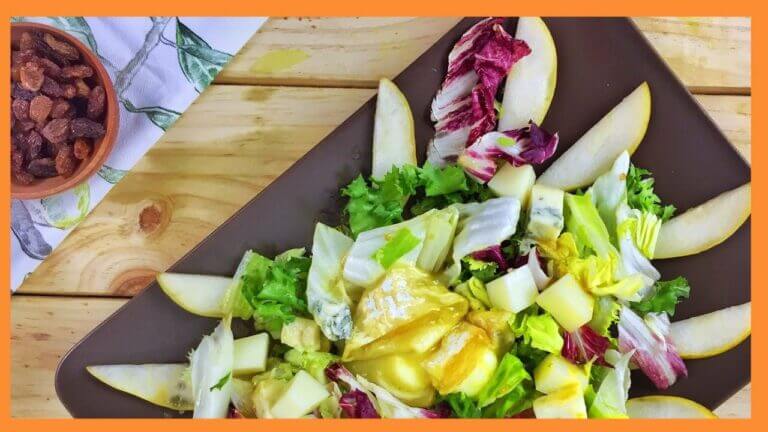 Pear and cheese salad