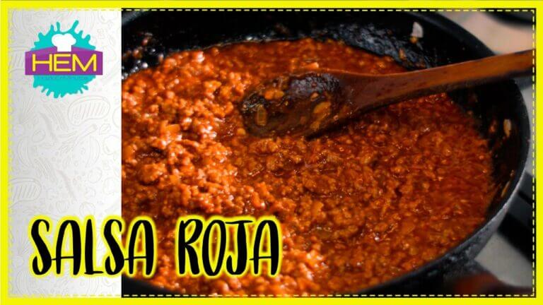 Carne molida en salsa roja