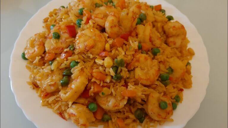 Como hacer arroz con camarones