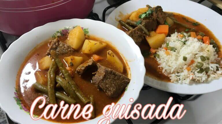 Carne guisada con papas receta salvadoreña