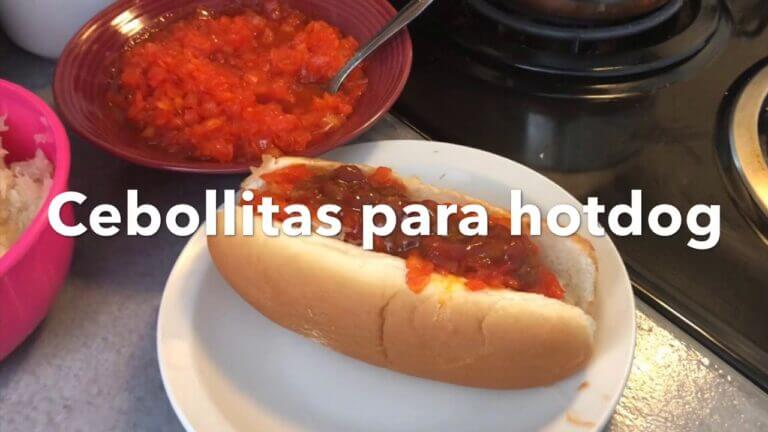 Cebollitas para hot dogs