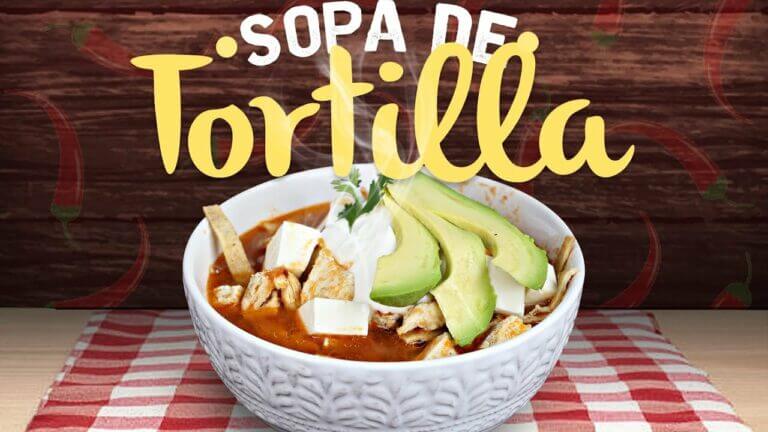 Ingredientes para sopa de tortilla