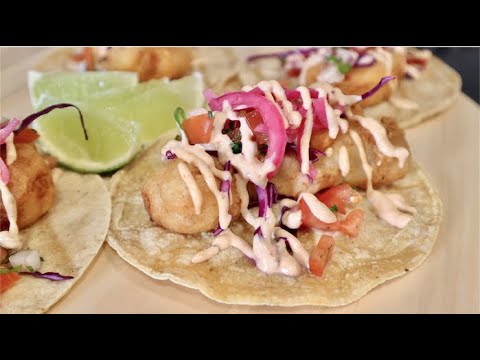 Tacos de pescado y camaron receta