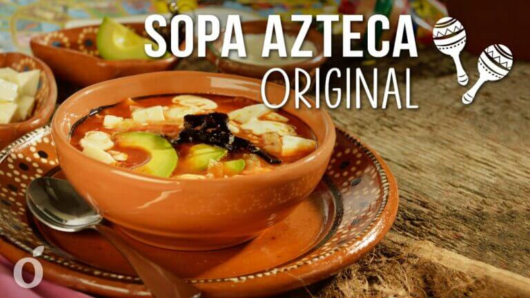 Receta sopa tortilla azteca