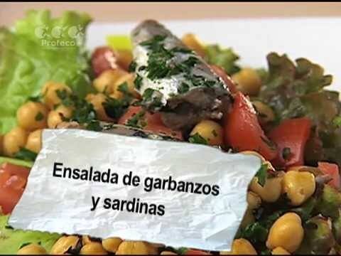 Ensalada de garbanzos y sardinas