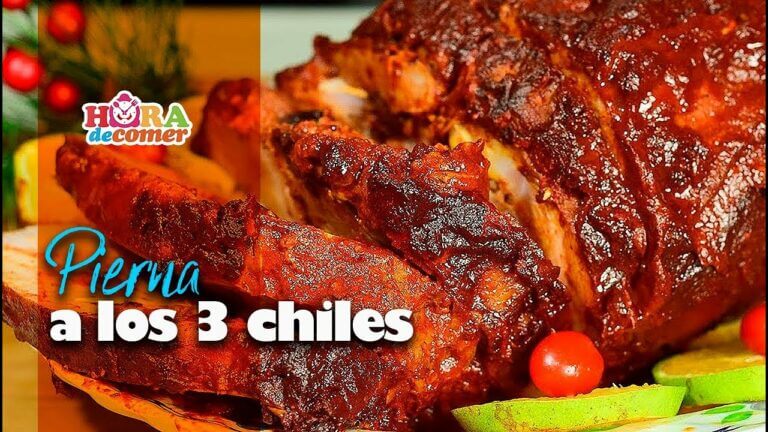 Pierna a los tres chiles receta