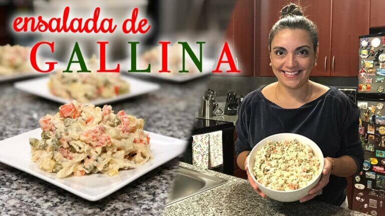 Ensalada de gallina para 20 personas